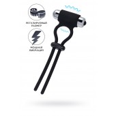 Черное эрекционное лассо на пенис Jat - A-toys - в Нижнем Тагиле купить с доставкой