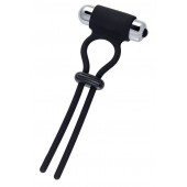 Черное эрекционное лассо на пенис Jat - A-toys - в Нижнем Тагиле купить с доставкой