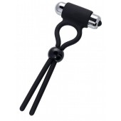 Черное эрекционное лассо Ect с виброэлементом - A-toys - в Нижнем Тагиле купить с доставкой