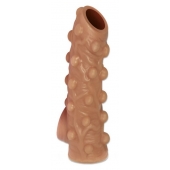 Телесная насадка с бугорками и открытой головкой Nude Sleeve S - 10 см. - KOKOS - в Нижнем Тагиле купить с доставкой