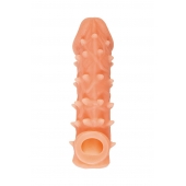 Телесная закрытая насадка с пупырышками Cock Sleeve Size L - 17,6 см. - KOKOS - в Нижнем Тагиле купить с доставкой
