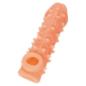 Телесная закрытая насадка с пупырышками Cock Sleeve Size L - 17,6 см. - KOKOS - в Нижнем Тагиле купить с доставкой