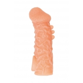 Телесная закрытая насадка с шершавой головкой Cock Sleeve Size L - 17,6 см. - KOKOS - в Нижнем Тагиле купить с доставкой