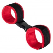 Красно-черные велюровые оковы Anonymo - ToyFa - купить с доставкой в Нижнем Тагиле