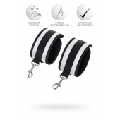 Серебристо-черные наручники Anonymo - ToyFa - купить с доставкой в Нижнем Тагиле