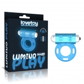 Голубое, светящееся в темноте эрекционное виброкольцо Lumino Play Vibrating Penis Ring - Lovetoy - в Нижнем Тагиле купить с доставкой