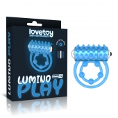 Голубое, светящееся в темноте виброкольцо Lumino Play Vibrating Penis Ring - Lovetoy - в Нижнем Тагиле купить с доставкой