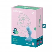 Голубой анальный вибростимулятор Deep Driver - 11,2 см. - Satisfyer - в Нижнем Тагиле купить с доставкой