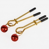 Золотистые зажимы с колокольчиками Gold - Sitabella - купить с доставкой в Нижнем Тагиле
