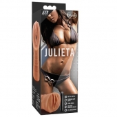 Мастурбатор-вагина цвета карамели Julieta с вибрацией - Blush Novelties - в Нижнем Тагиле купить с доставкой