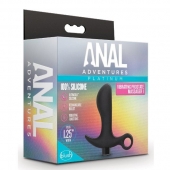 Черный анальный вибратор Silicone Vibrating Prostate Massager 01 - 10,8 см. - Blush Novelties - в Нижнем Тагиле купить с доставкой
