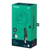 Черный анальный вибратор Hot Passion с функцией нагрева - Satisfyer - в Нижнем Тагиле купить с доставкой