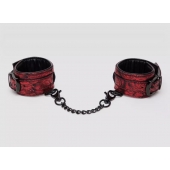 Красно-черные наручники Reversible Faux Leather Wrist Cuffs - Fifty Shades of Grey - купить с доставкой в Нижнем Тагиле