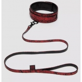 Стильный ошейник с поводком Reversible Faux Leather Collar and Lead - Fifty Shades of Grey - купить с доставкой в Нижнем Тагиле