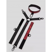 Ошейник с наручниками Reversible Faux Leather Collar and Wrist - Fifty Shades of Grey - купить с доставкой в Нижнем Тагиле