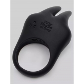 Черное эрекционное виброкольцо Sensation Rechargeable Vibrating Rabbit Love Ring - Fifty Shades of Grey - в Нижнем Тагиле купить с доставкой