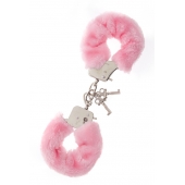 Металлические наручники с розовой меховой опушкой METAL HANDCUFF WITH PLUSH PINK - Dream Toys - купить с доставкой в Нижнем Тагиле