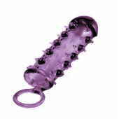 Закрытая фиолетовая насадка с пупырышками SAMURAI PENIS SLEEVE PURPLE - 14,5 см. - NMC - в Нижнем Тагиле купить с доставкой