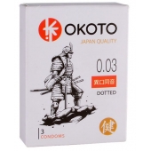 Презервативы с точками OKOTO Dotted - 3 шт. - Sitabella - купить с доставкой в Нижнем Тагиле