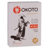 Ультратонкие презервативы OKOTO Ultra Thin - 3 шт. - Sitabella - купить с доставкой в Нижнем Тагиле