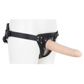 Пустотелый страпон Harness CLASSIC с бандажом - 19,5 см. - LOVETOY (А-Полимер) - купить с доставкой в Нижнем Тагиле