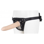 Пустотелый страпон Harness CLASSIC с бандажом - 19,5 см. - LOVETOY (А-Полимер) - купить с доставкой в Нижнем Тагиле