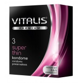 Ультратонкие презервативы VITALIS PREMIUM super thin - 3 шт. - Vitalis - купить с доставкой в Нижнем Тагиле