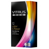 Цветные ароматизированные презервативы VITALIS PREMIUM color   flavor - 12 шт. - Vitalis - купить с доставкой в Нижнем Тагиле