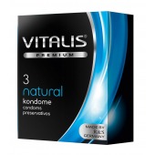 Классические презервативы VITALIS PREMIUM natural - 3 шт. - Vitalis - купить с доставкой в Нижнем Тагиле
