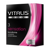 Презервативы с пупырышками и кольцами VITALIS PREMIUM sensation - 3 шт. - Vitalis - купить с доставкой в Нижнем Тагиле