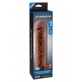 Коричневая насадка с кольцом Perfect 2 Extension with Ball Strap - 19 см. - Pipedream - в Нижнем Тагиле купить с доставкой