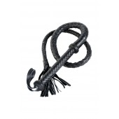 Длинный кожаный кнут с хлопушками на конце - ToyFa - купить с доставкой в Нижнем Тагиле