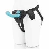 Голубая изогнутая насадка 6in Remote Control Ripple P-Spot G-Spot на черных трусиках - 16 см. - Pegasus - купить с доставкой в Нижнем Тагиле