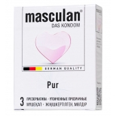 Супертонкие презервативы Masculan Pur - 3 шт. - Masculan - купить с доставкой в Нижнем Тагиле