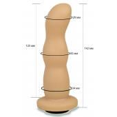 Телесная рельефная насадка Harness - 14,2 см. - LOVETOY (А-Полимер) - купить с доставкой в Нижнем Тагиле