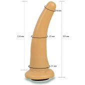 Телесная гладкая насадка Harness - 13,3 см. - LOVETOY (А-Полимер) - купить с доставкой в Нижнем Тагиле