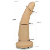 Телесная гладкая насадка Harness - 14,7 см. - LOVETOY (А-Полимер) - купить с доставкой в Нижнем Тагиле