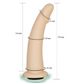 Телесная гладкая насадка-фаллоимитатор Harness - 17 см. - LOVETOY (А-Полимер) - купить с доставкой в Нижнем Тагиле