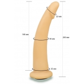 Телесная гладкая насадка-фаллоимитатор Harness - 20 см. - LOVETOY (А-Полимер) - купить с доставкой в Нижнем Тагиле