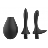 Черный анальный душ Nexus Anal Douche Set с 2 сменными насадками - Nexus Range - купить с доставкой в Нижнем Тагиле