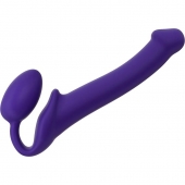 Фиолетовый безремневой страпон Silicone Bendable Strap-On - size M - Strap-on-me - купить с доставкой в Нижнем Тагиле