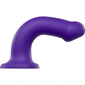 Фиолетовый фаллоимитатор-насадка Strap-On-Me Dildo Dual Density size L - 19 см. - Strap-on-me - купить с доставкой в Нижнем Тагиле
