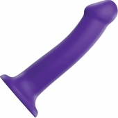 Фиолетовый фаллоимитатор-насадка Strap-On-Me Dildo Dual Density size L - 19 см. - Strap-on-me - купить с доставкой в Нижнем Тагиле