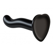 Черный фаллоимитатор-насадка Strap-On-Me P G spot Dildo size S - 16,4 см. - Strap-on-me - купить с доставкой в Нижнем Тагиле