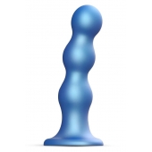 Голубая насадка Strap-On-Me Dildo Plug Balls size S - Strap-on-me - купить с доставкой в Нижнем Тагиле