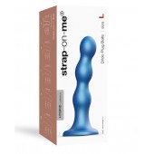 Голубая насадка Strap-On-Me Dildo Plug Balls size L - Strap-on-me - купить с доставкой в Нижнем Тагиле