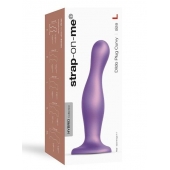 Фиолетовая насадка Strap-On-Me Dildo Plug Curvy size L - Strap-on-me - купить с доставкой в Нижнем Тагиле