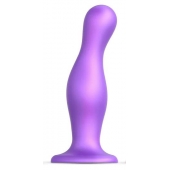 Фиолетовая насадка Strap-On-Me Dildo Plug Curvy size L - Strap-on-me - купить с доставкой в Нижнем Тагиле