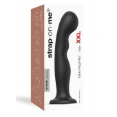 Черная насадка Strap-On-Me Dildo Plug P G size XXL - Strap-on-me - купить с доставкой в Нижнем Тагиле