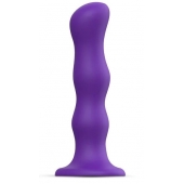 Фиолетовая насадка Strap-On-Me Dildo Geisha Balls size M - Strap-on-me - купить с доставкой в Нижнем Тагиле